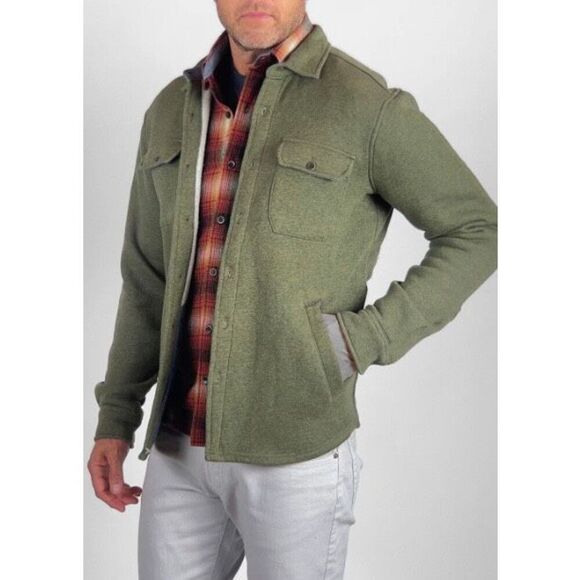 TAILOR VINTAGE 🎉HP🎉 NWT - M Sz S/Sherpa Fleece Shirt Jacket/Forest Night Heather - Picture 4 of 16